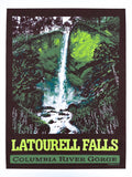 Latourell Falls Poster — Columbia River Gorge Screenprint