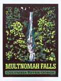 Multnomah Falls Poster — Columbia River Gorge Screenprint